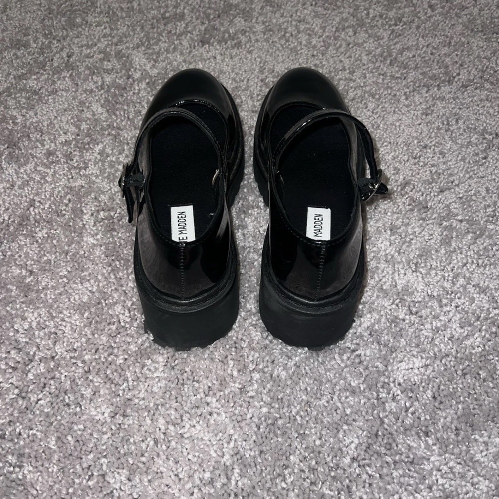 Steve Madden Black Patent Mary Jane Platforms - Picture 4 of 5